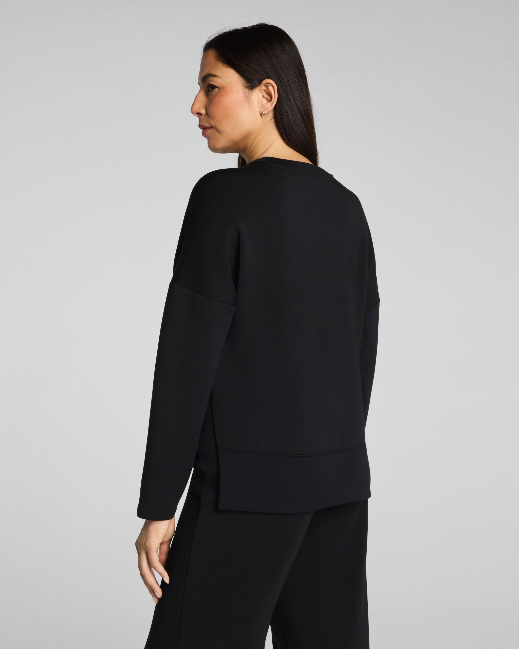 SPANX AirEssentials? Crewneck Long Sleeve Top | Very Black - Image 2