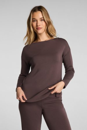SPANX AirEssentials? Boatneck Tunic | Dark Cacao