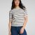 Linen/Classic Black Stripe
