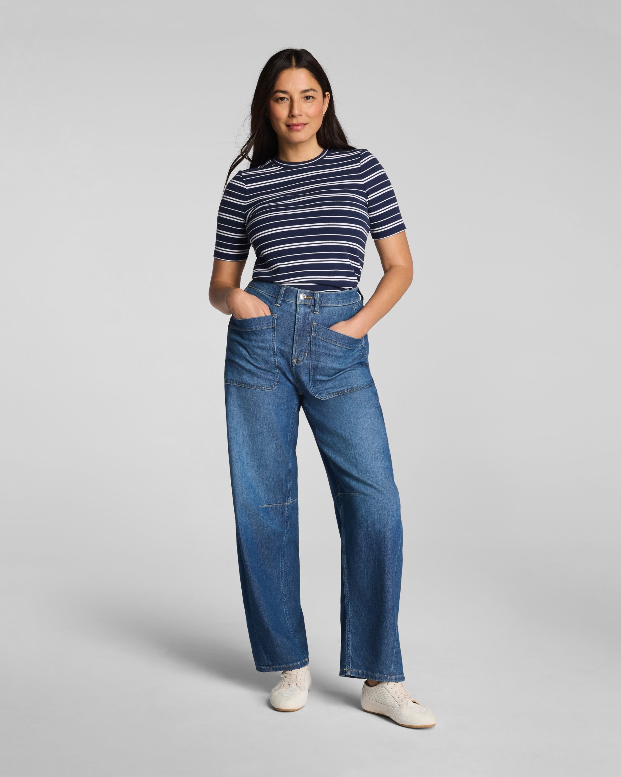 SPANXsupersmooth? Authentic 360 Lightweight Utility Barrel Leg Jeans | Oceanic