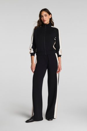 SPANX AirEssentials? Colorblock Track Pant | Very Black Stripe