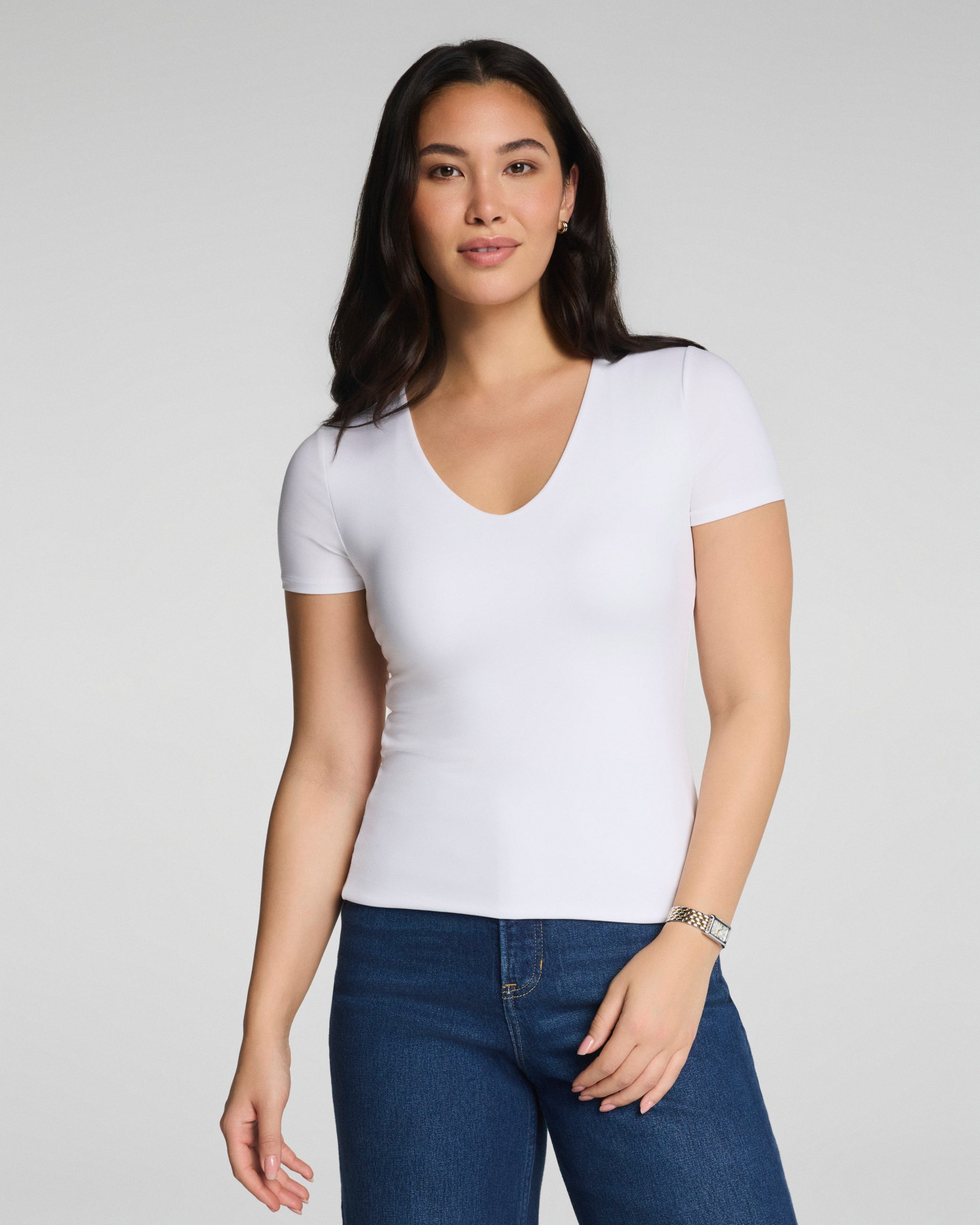 SPANXsmooth? Jersey V-Neck Tee - Image 2