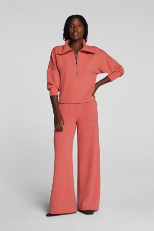 SPANX AirEssentials? French Rib Wide Leg Pant | Clay