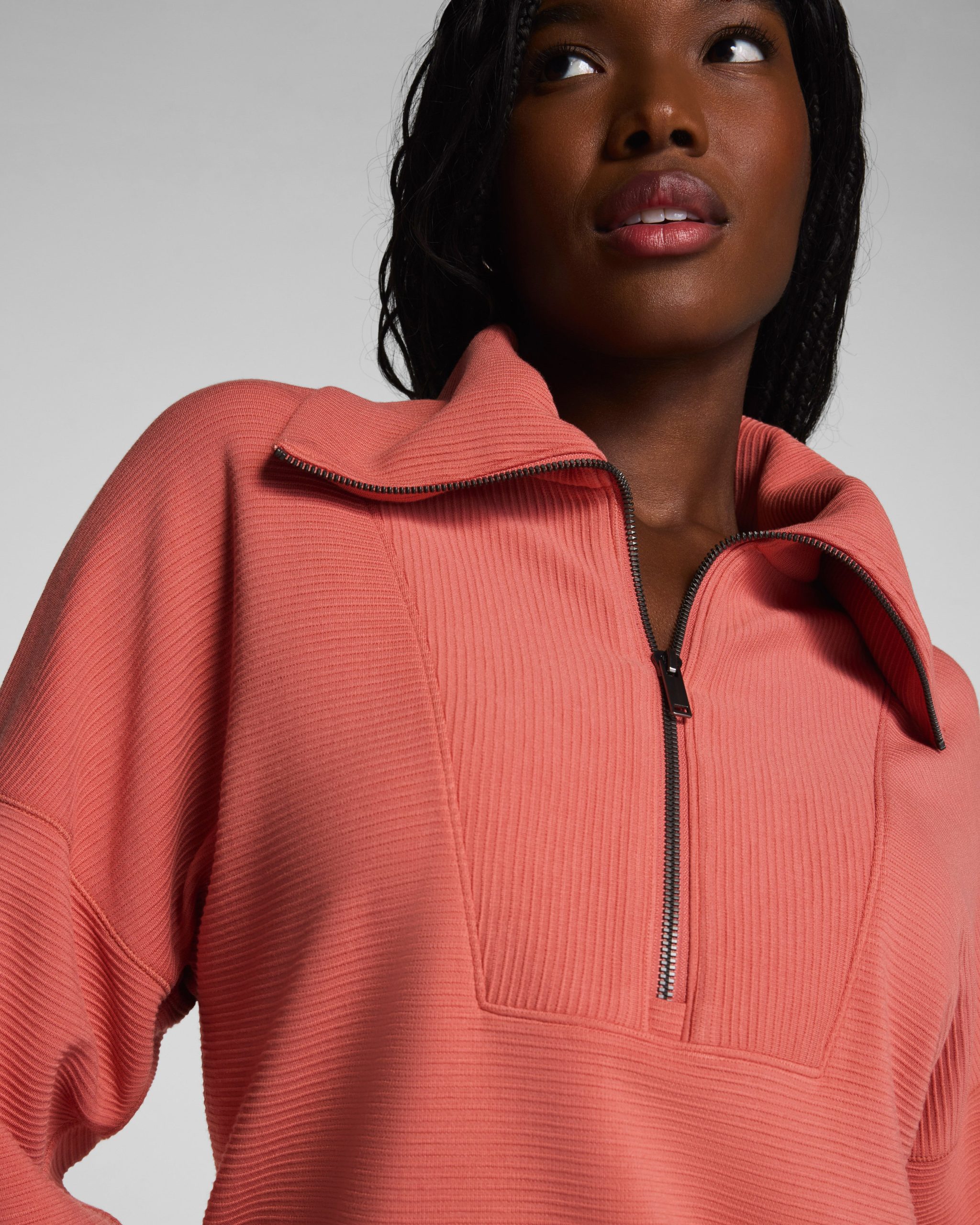 SPANX AirEssentials? French Rib Half Zip | Clay - Image 3