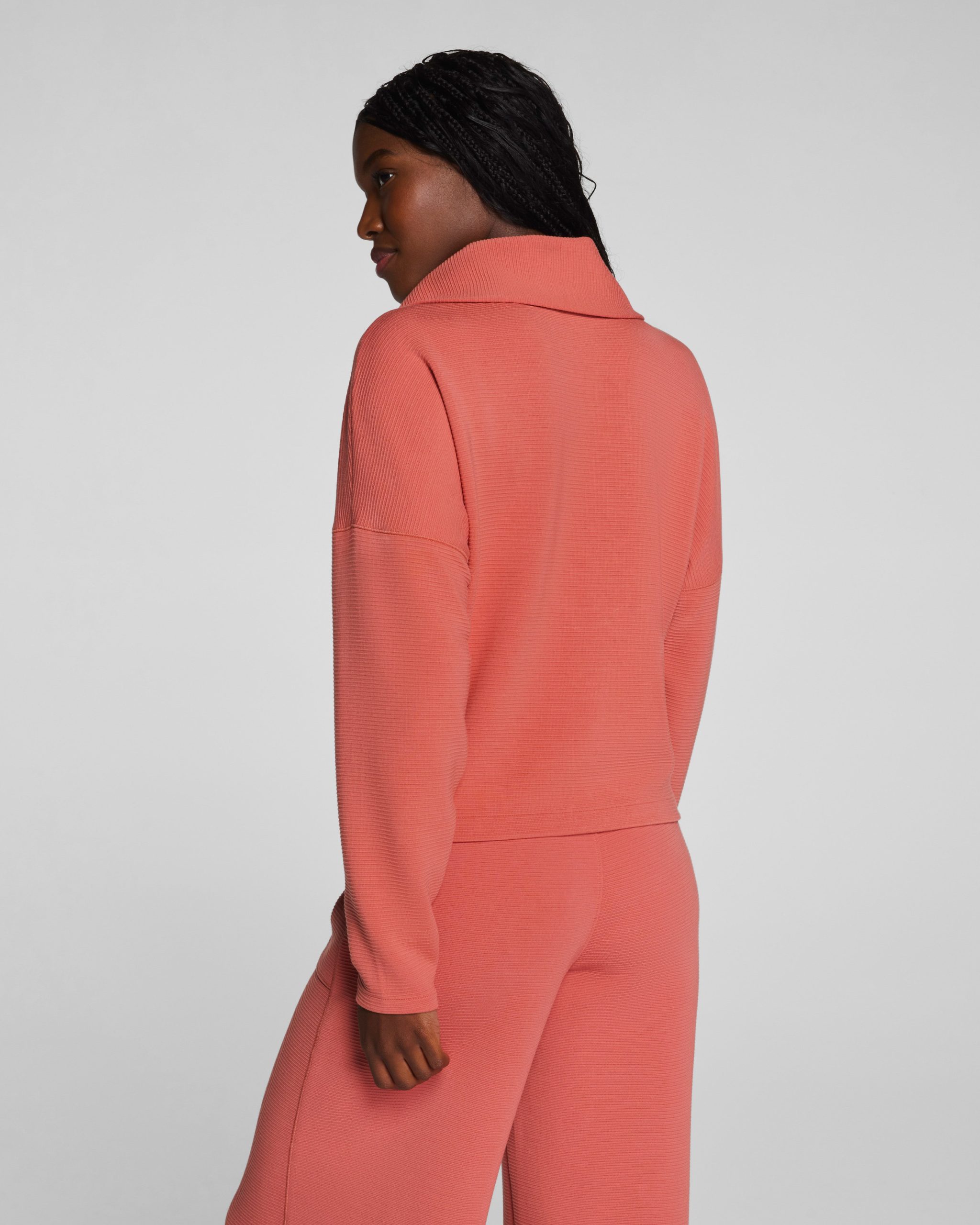 SPANX AirEssentials? French Rib Half Zip | Clay - Image 2