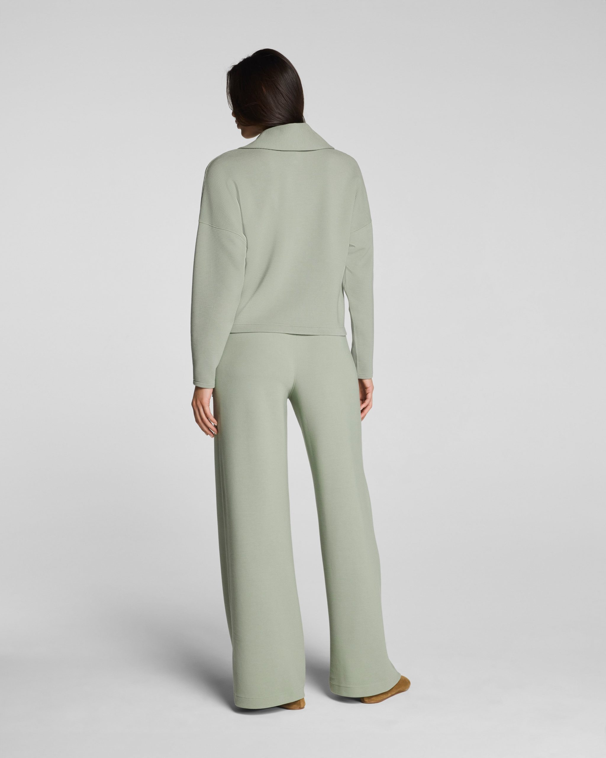 SPANX AirEssentials? French Rib Half Zip | Sage Brush - Image 4
