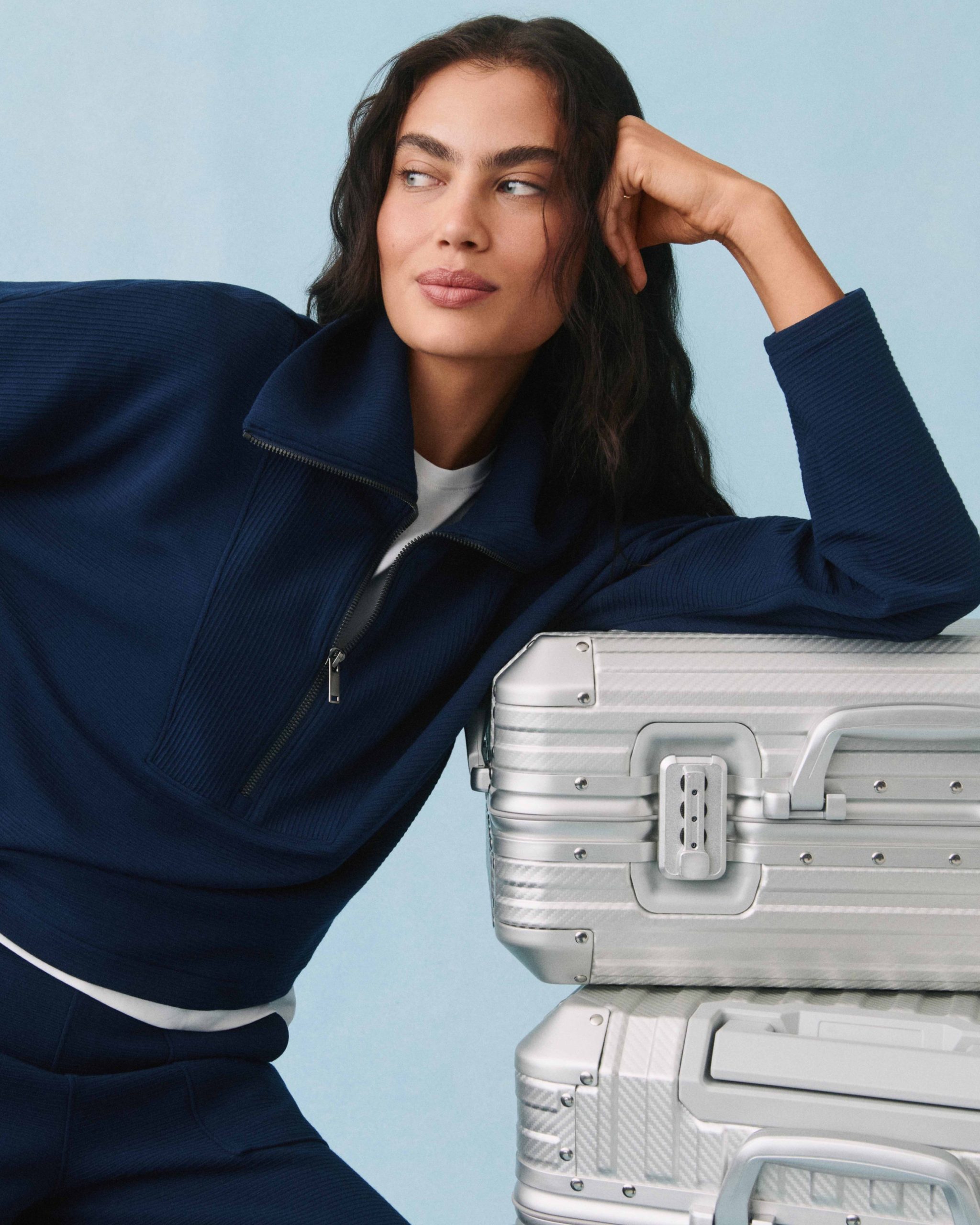 SPANX AirEssentials? French Rib Half Zip | Timeless Navy - Image 2