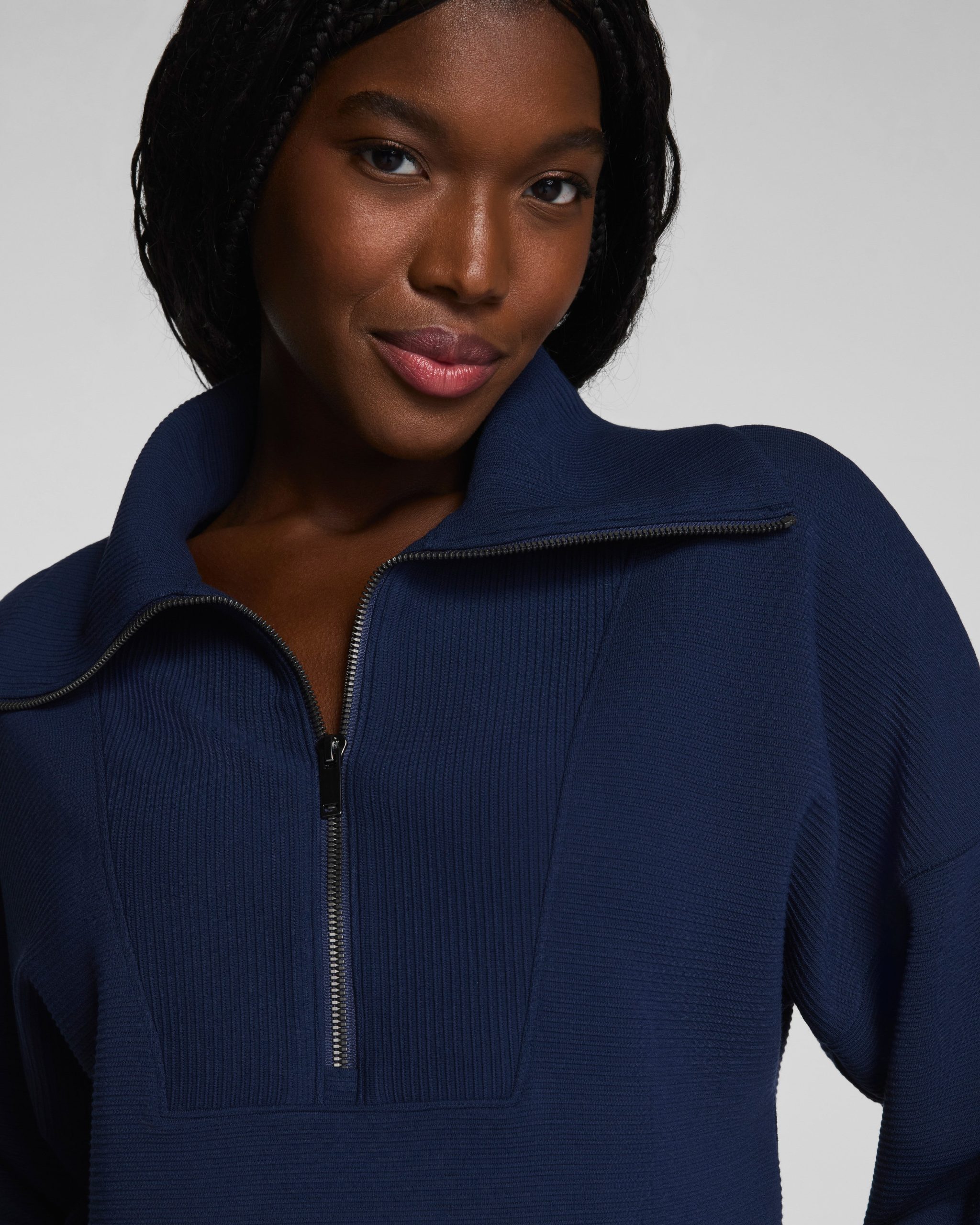 SPANX AirEssentials? French Rib Half Zip | Timeless Navy - Image 4