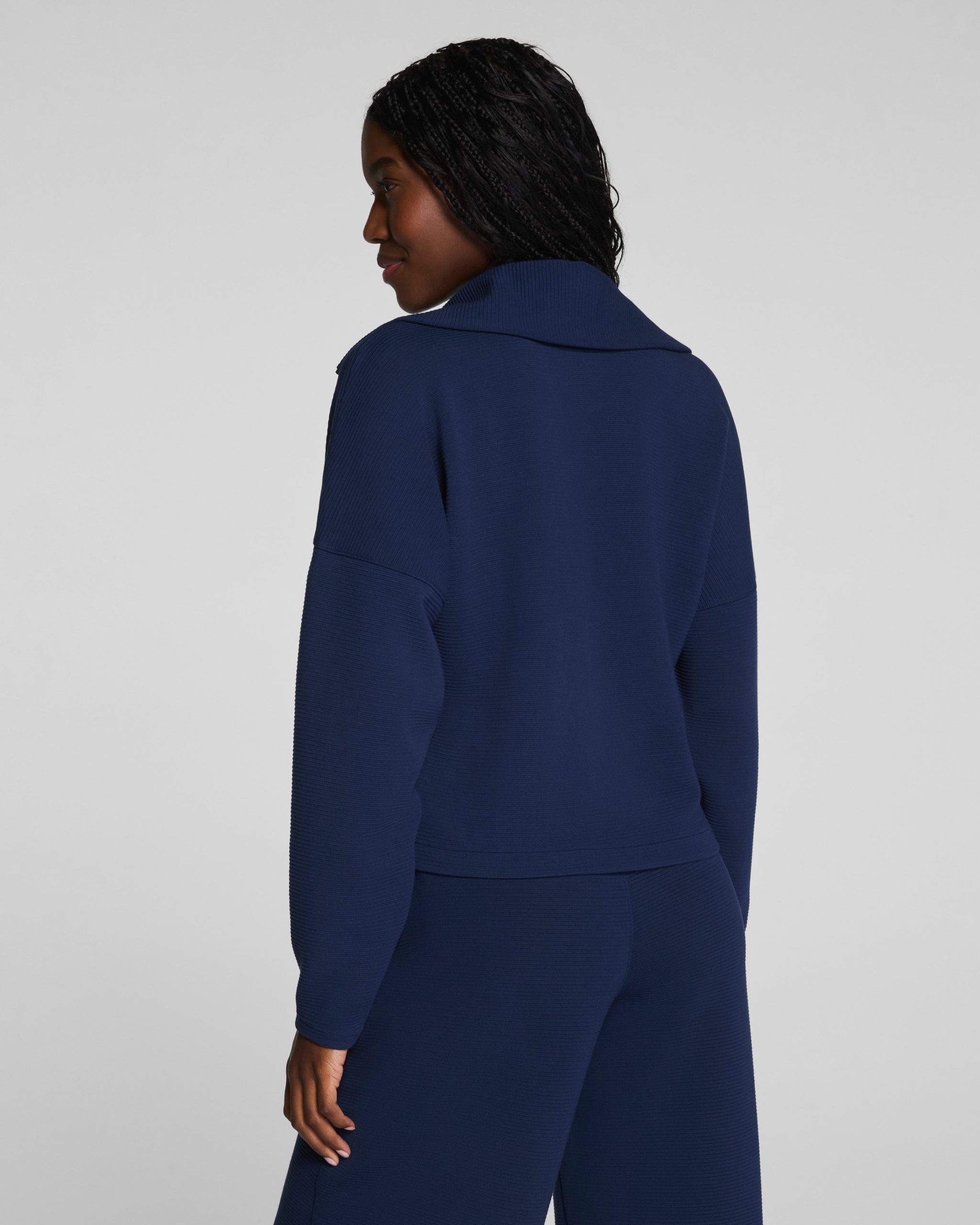 SPANX AirEssentials? French Rib Half Zip | Timeless Navy - Image 3