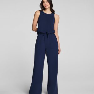 SPANX AirEssentials? French Rib Sleeveless Jumpsuit | Timeless Navy