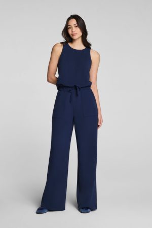 SPANX AirEssentials? French Rib Sleeveless Jumpsuit | Timeless Navy