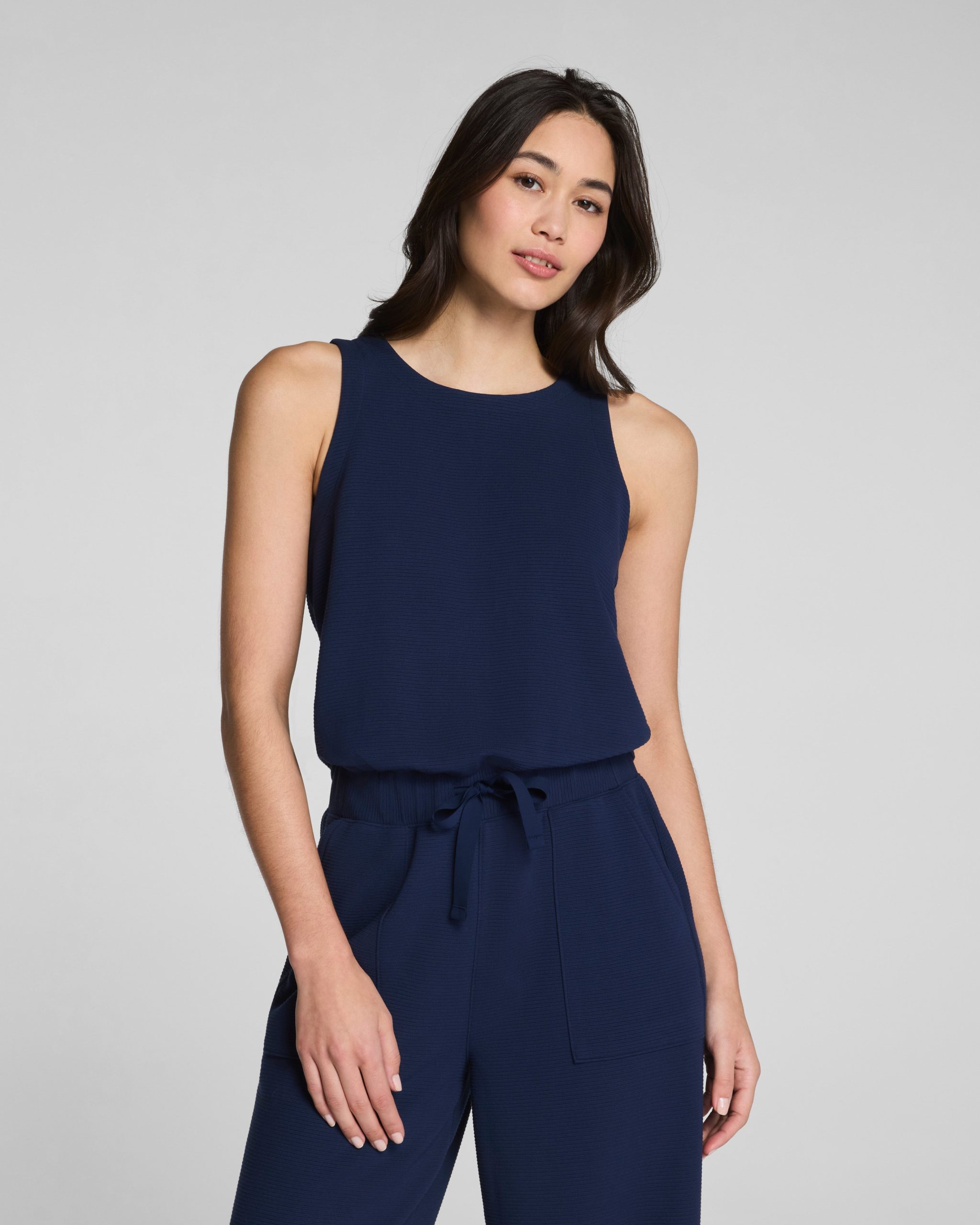 SPANX AirEssentials? French Rib Sleeveless Jumpsuit | Timeless Navy - Image 3