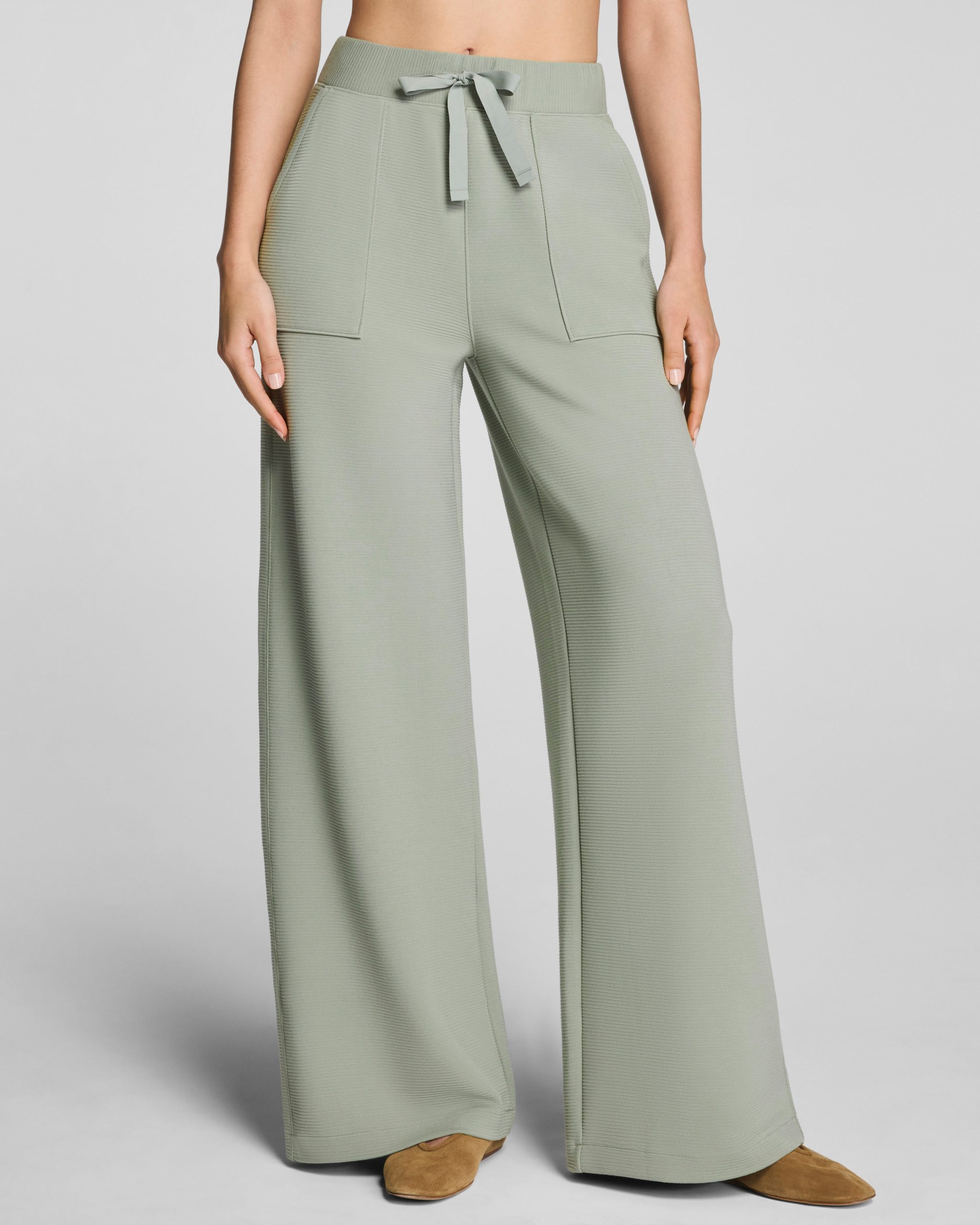 SPANX AirEssentials? French Rib Wide Leg Pant | Sage Brush - Image 3