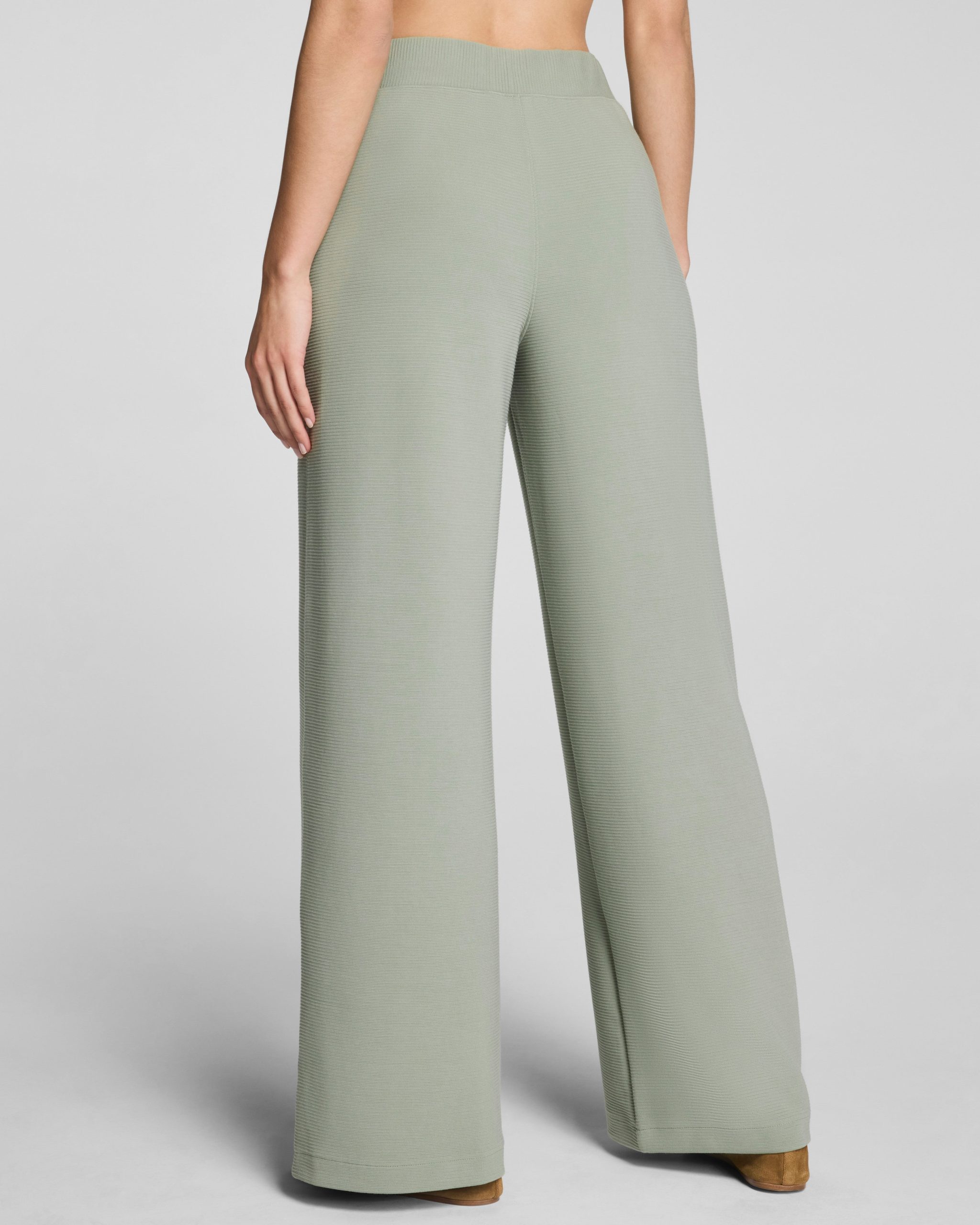 SPANX AirEssentials? French Rib Wide Leg Pant | Sage Brush - Image 4