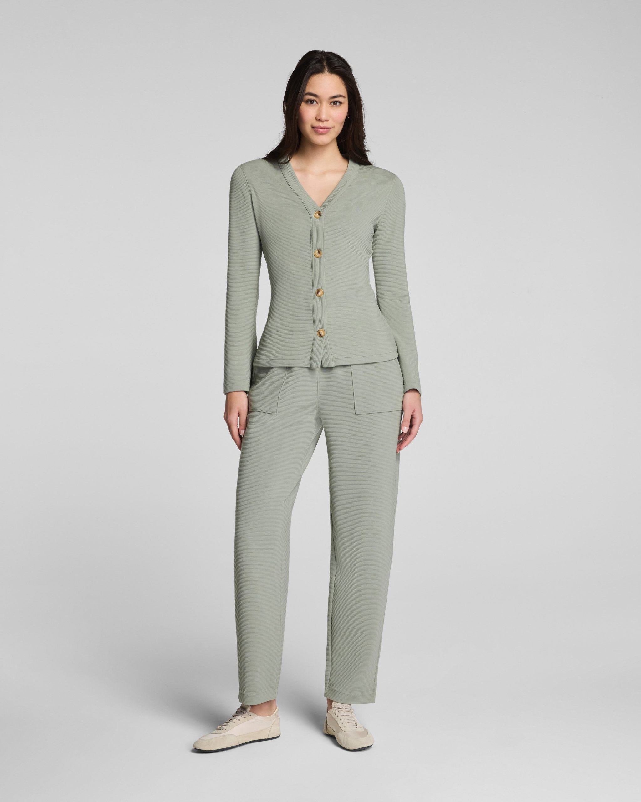 SPANX AirEssentials? French Rib Cardigan | Sage Brush - Image 5