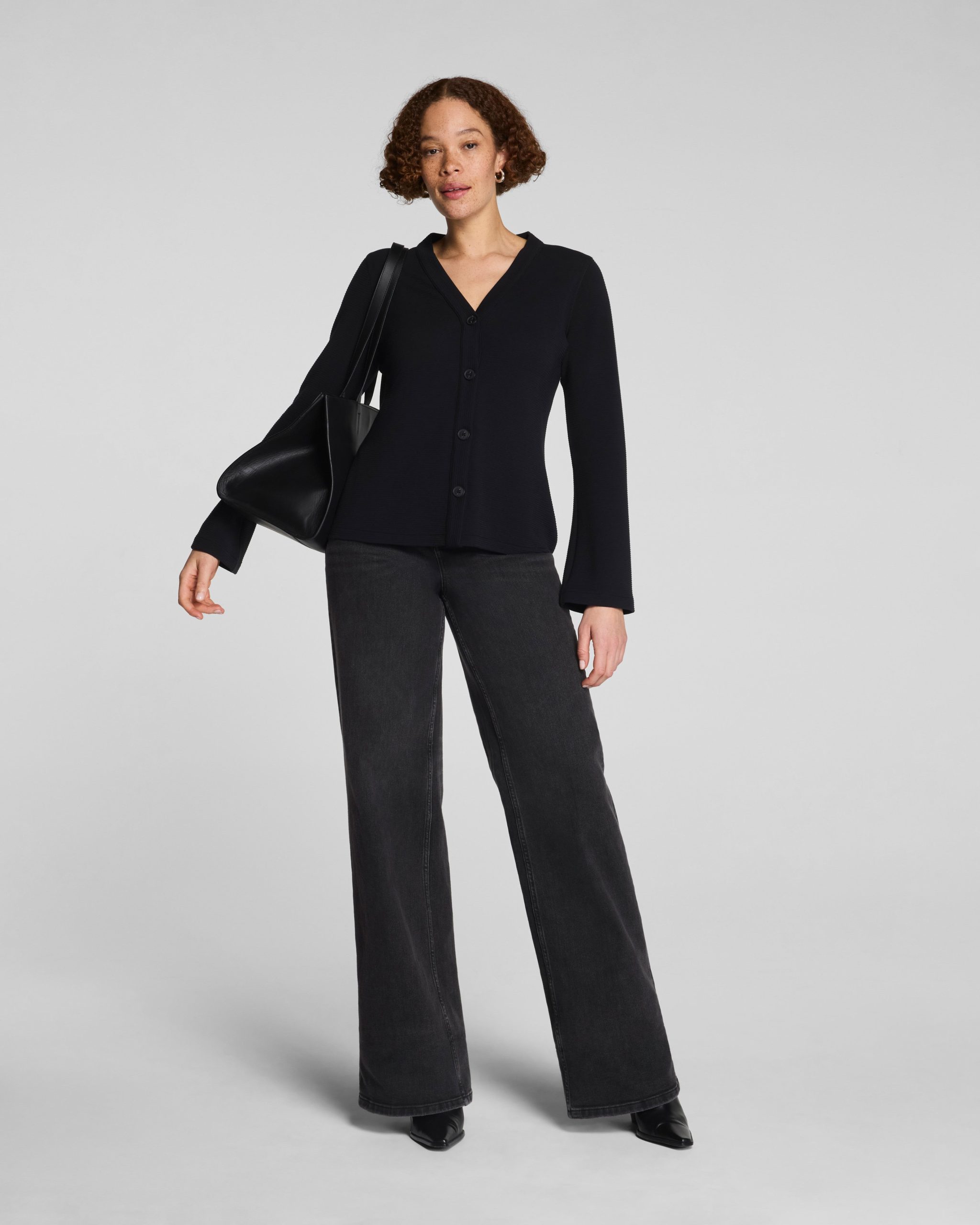 SPANX AirEssentials? French Rib Cardigan | Very Black