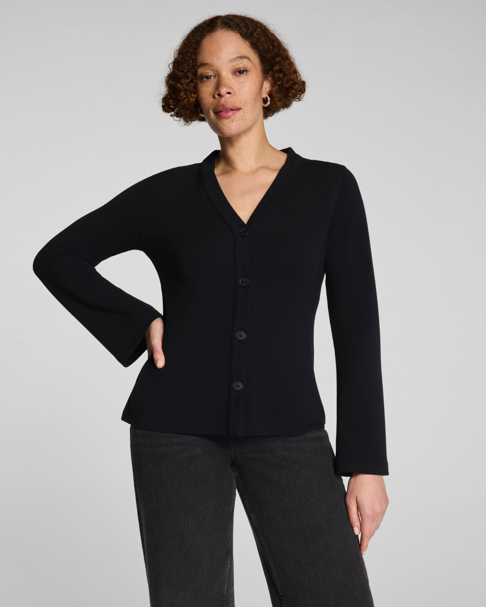 SPANX AirEssentials? French Rib Cardigan | Very Black - Image 4