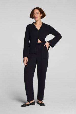 SPANX AirEssentials? French Rib Barrel Leg Pant | Very Black