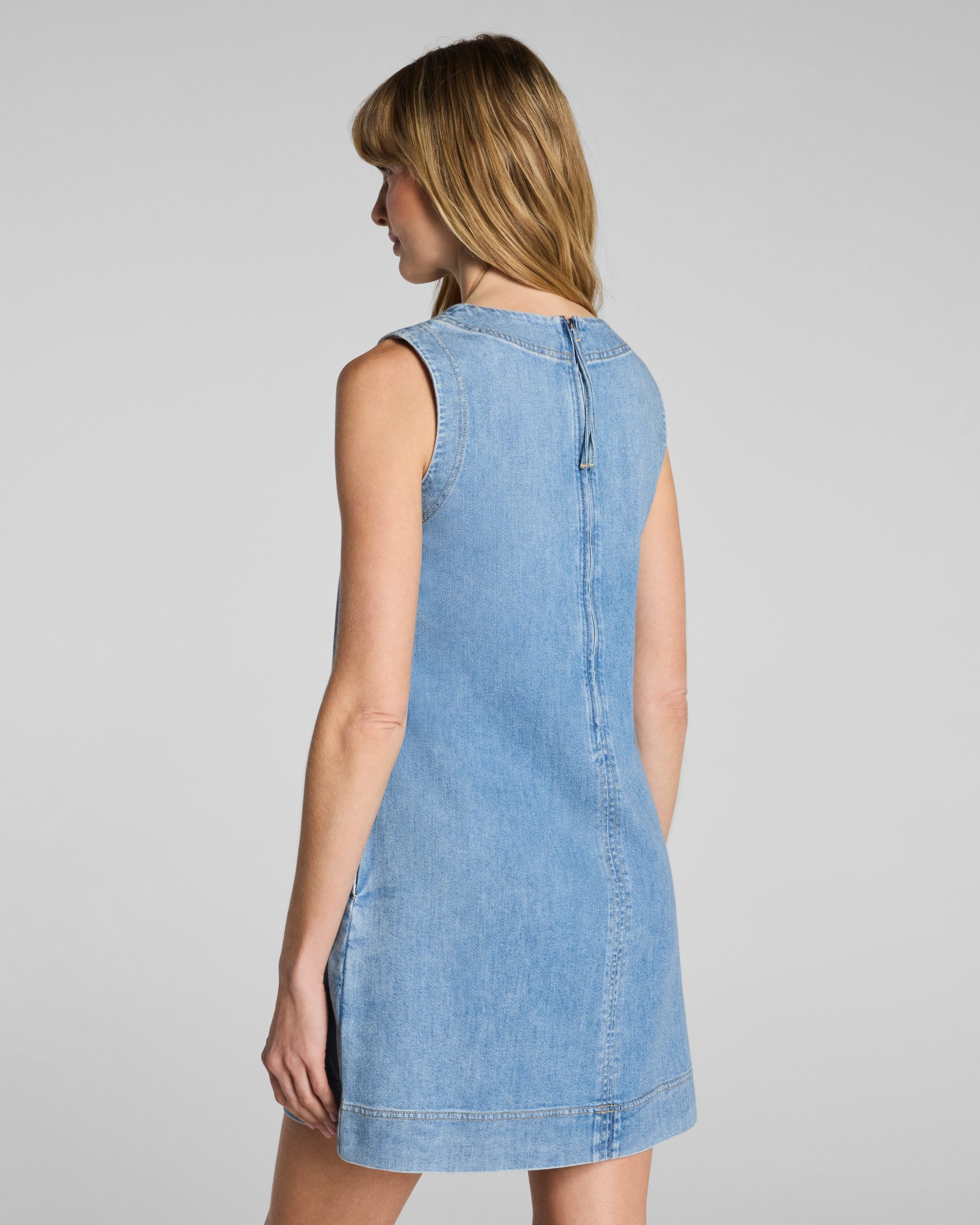 SPANX? Lightweight Denim Mini Tank Dress | Seaside Blue - Image 4