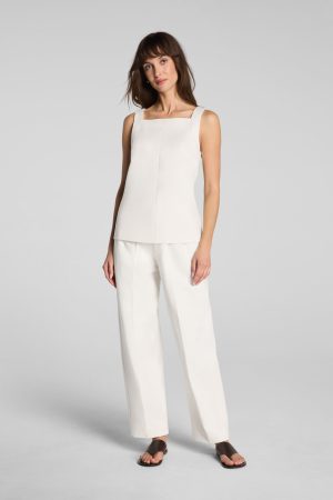 SPANX? Ponte Pleated Tapered Pant | Ivory