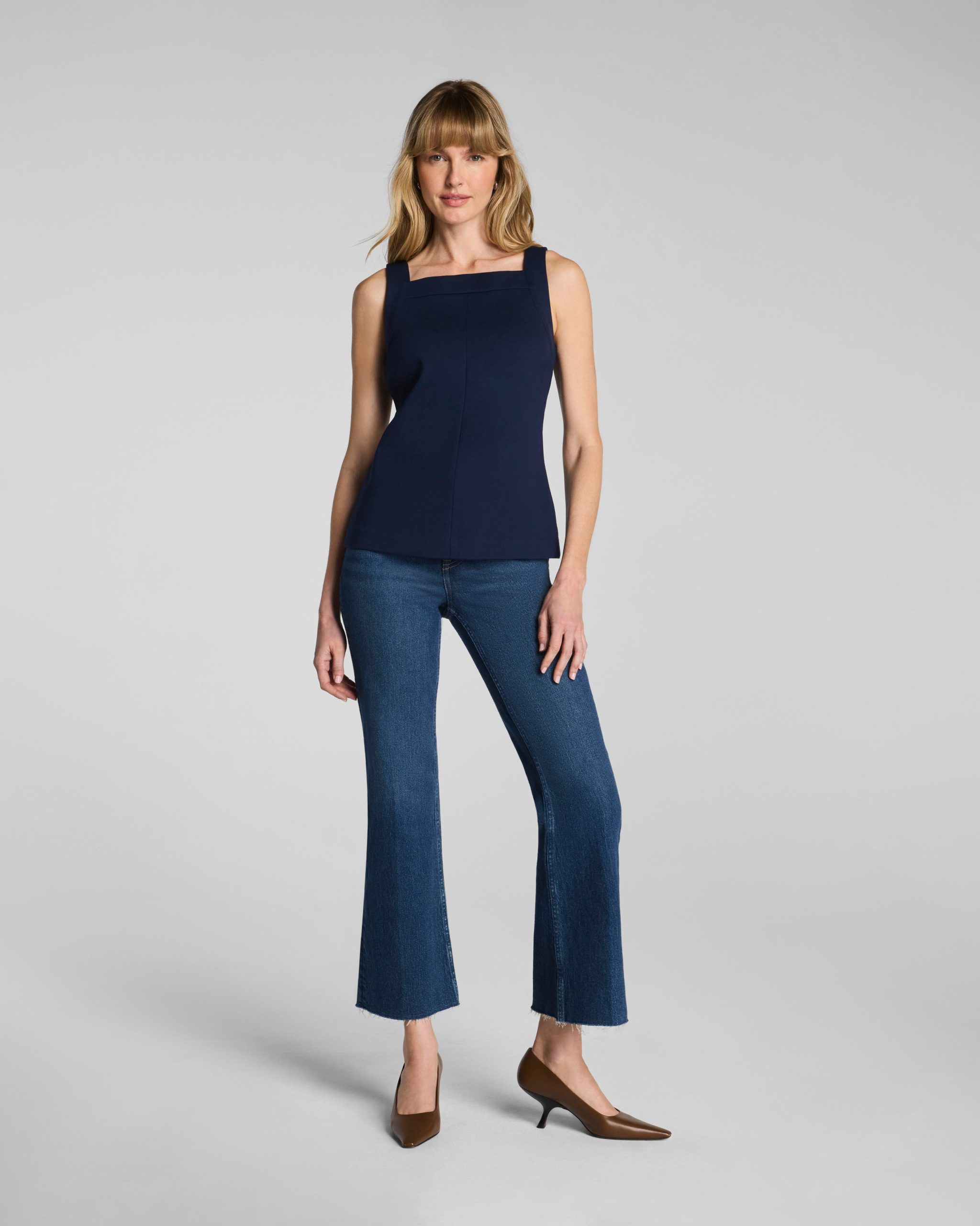 SPANX? Ponte Square Neck Tank | Timeless Navy - Image 3