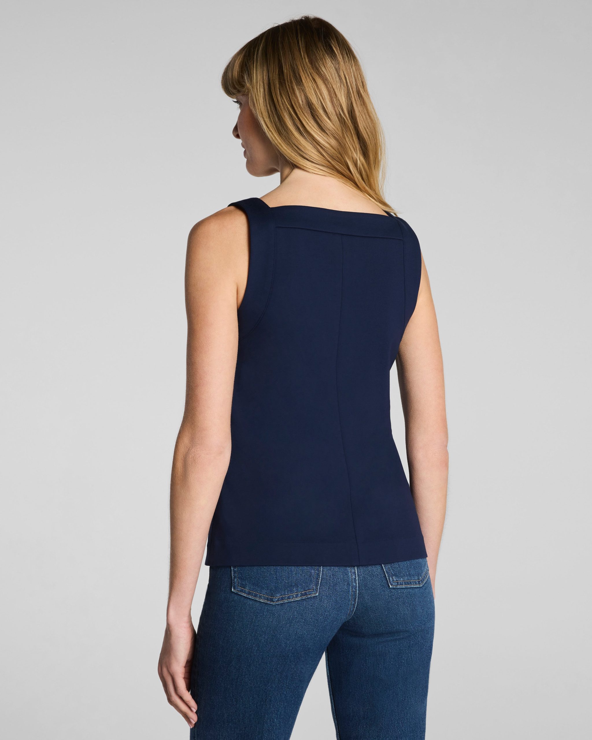 SPANX? Ponte Square Neck Tank | Timeless Navy - Image 2