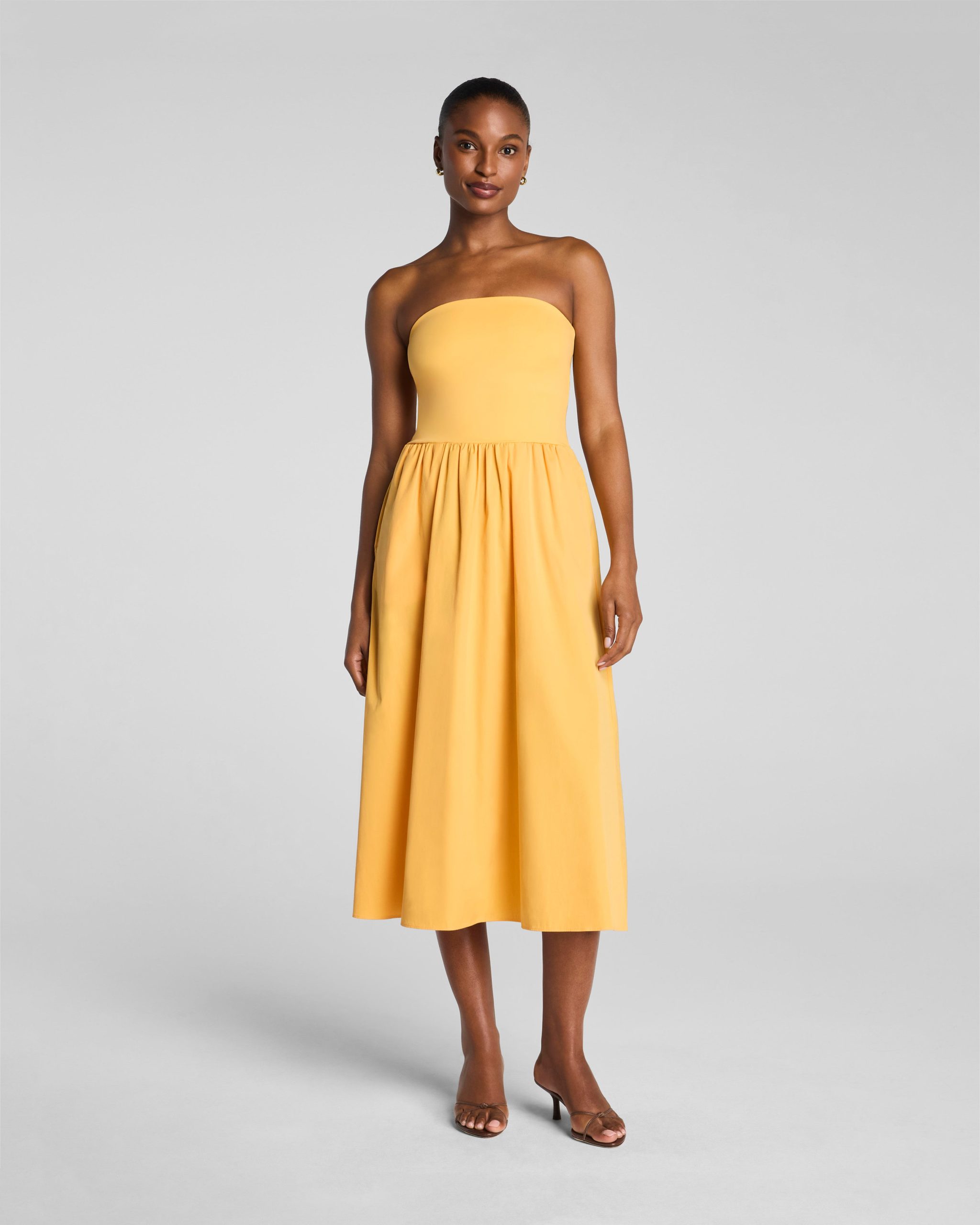 SPANXsmooth? Jersey Strapless Midi Dress | Marigold