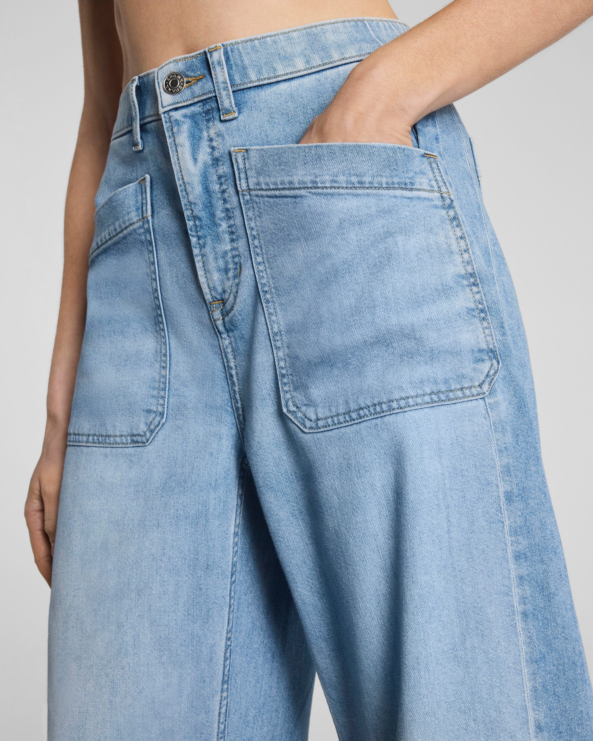SPANXsupersmooth? Authentic 360 Lightweight Utility Barrel Leg Jeans | Seaside Blue - Image 4