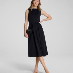 SPANXsmooth?  Jersey High Neck Midi Dress | Classic Black