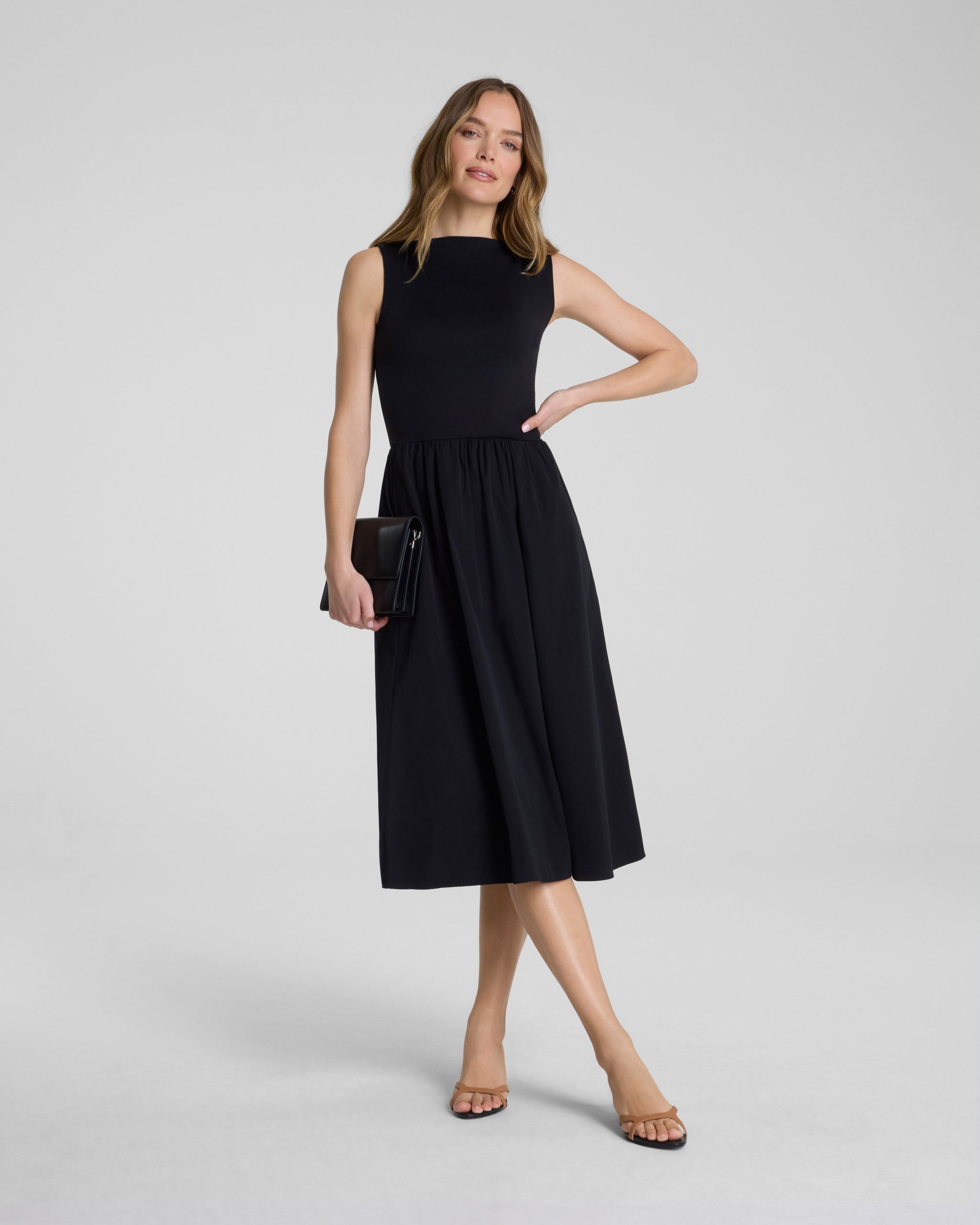 SPANXsmooth? Jersey High Neck Midi Dress | Classic Black