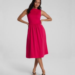 SPANXsmooth?  Jersey High Neck Midi Dress | Fuchsia