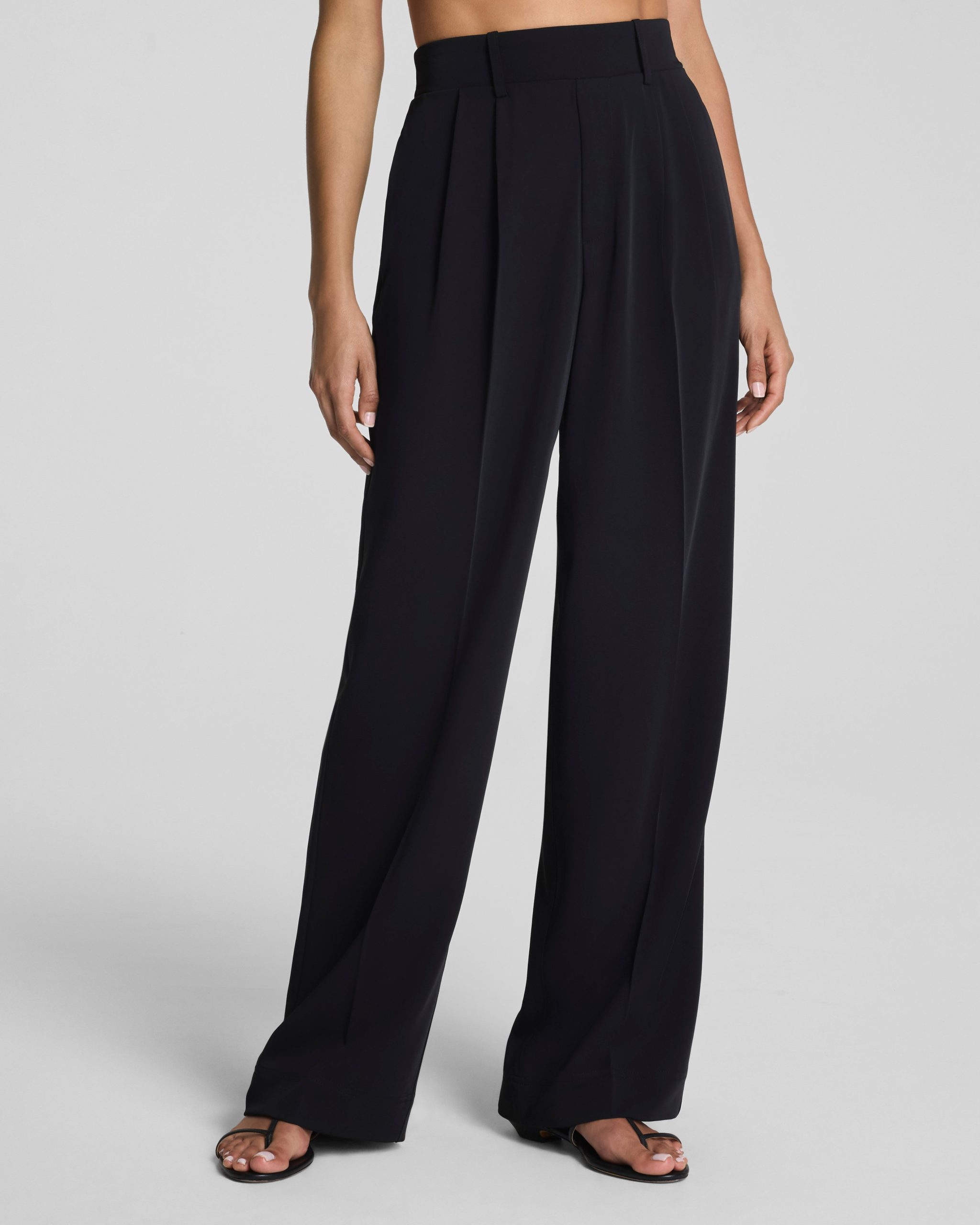 SPANX? CarryOn Pleated Wide Leg Pant | Classic Black - Image 2