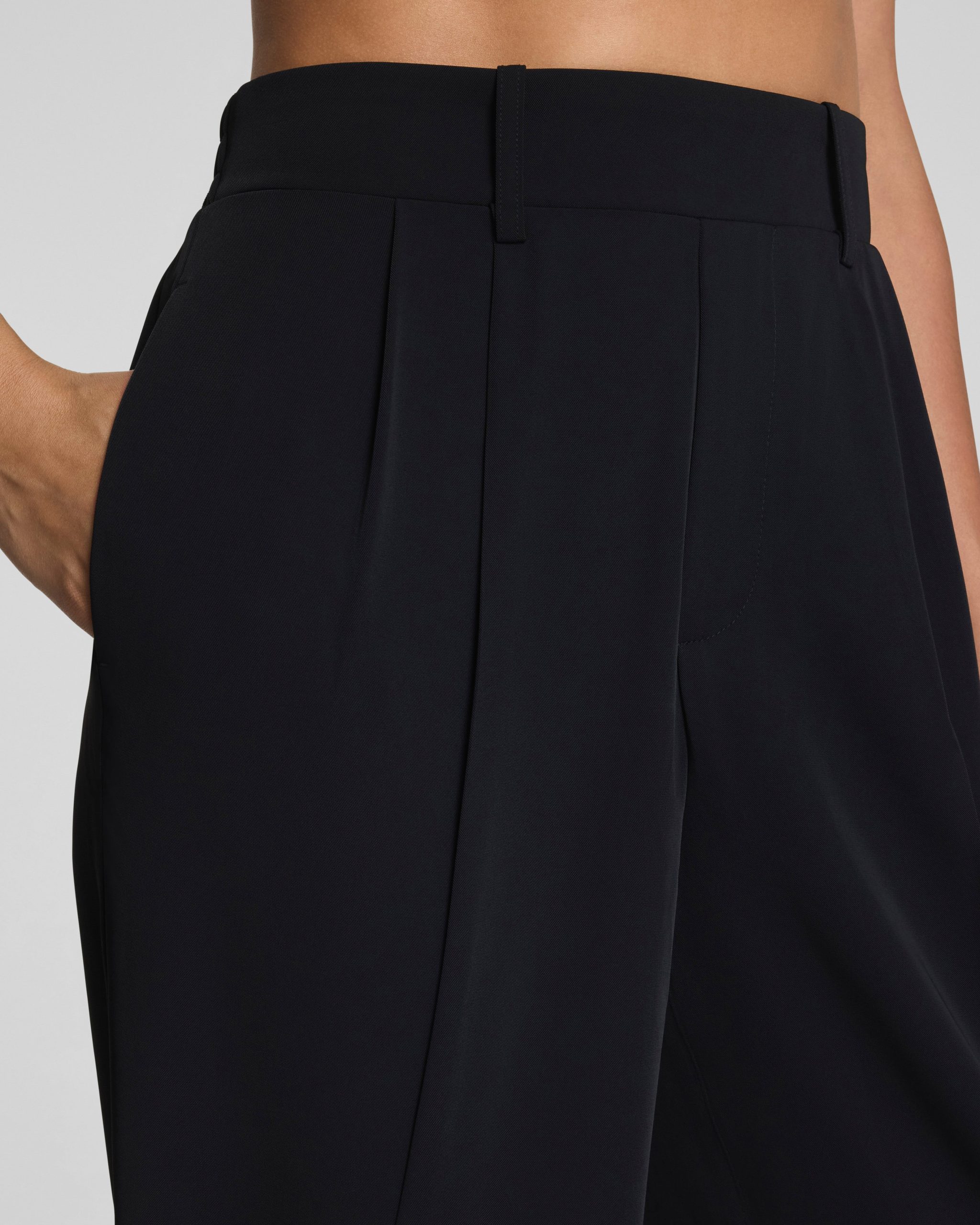 SPANX? CarryOn Pleated Wide Leg Pant | Classic Black - Image 4