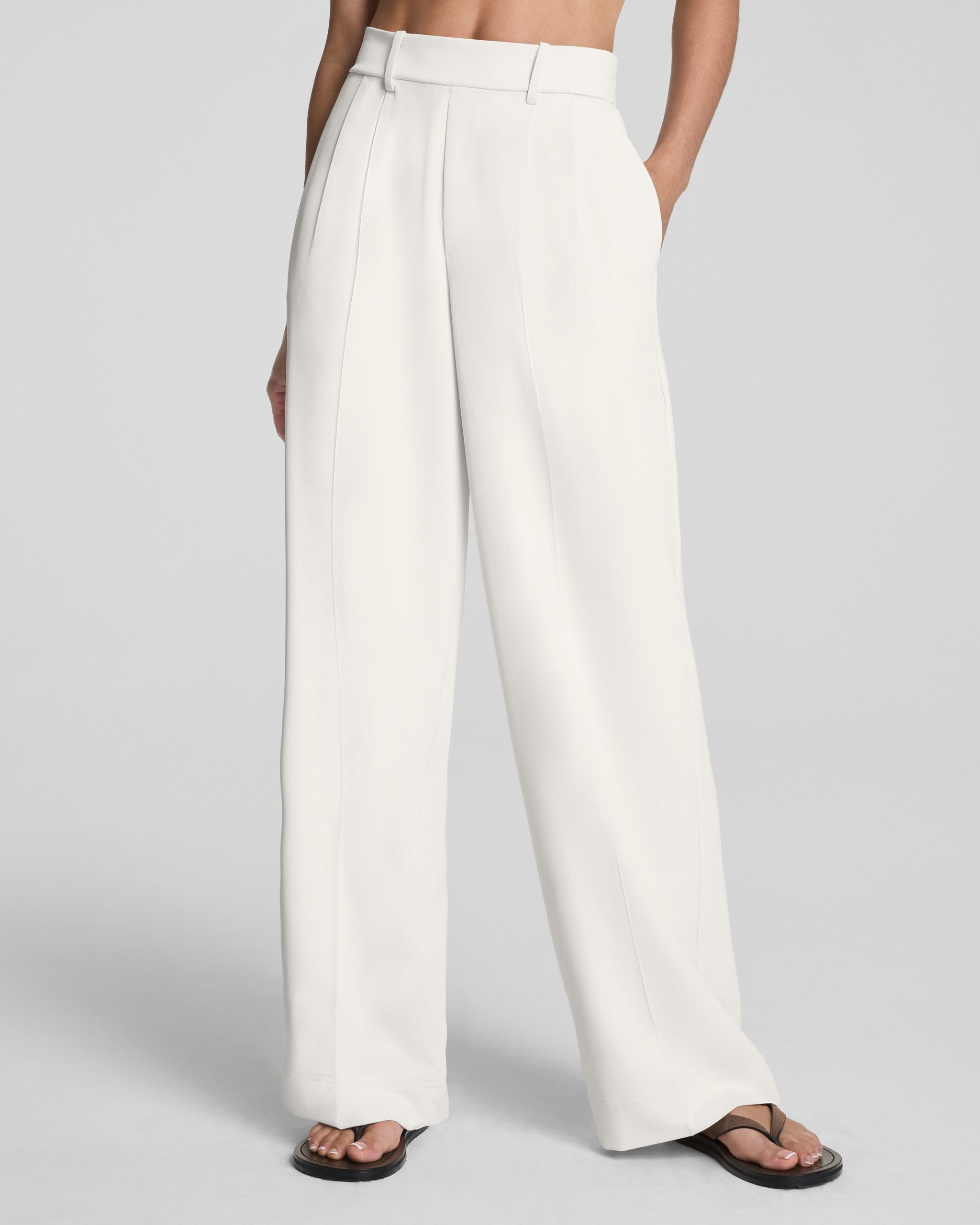 SPANX? CarryOn Pleated Wide Leg Pant | Ivory - Image 2