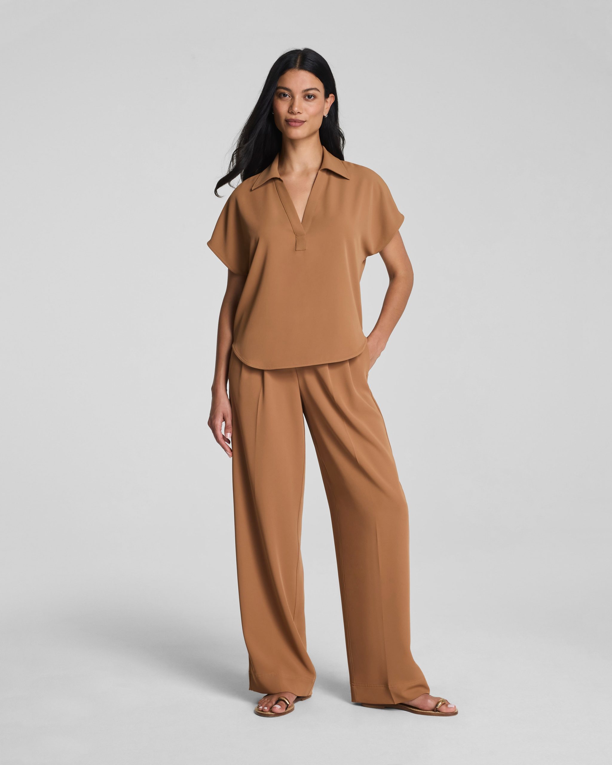 SPANX? CarryOn Pleated Wide Leg Pant | Maplewood