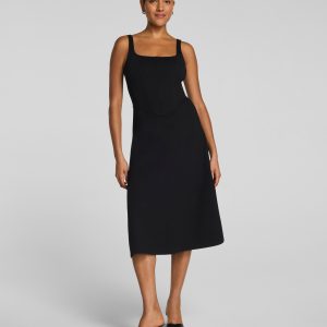 SPANXshape?  Ponte Fit and Flare Midi Dress | Classic Black