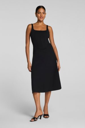 SPANXshape? Ponte Fit and Flare Midi Dress | Classic Black