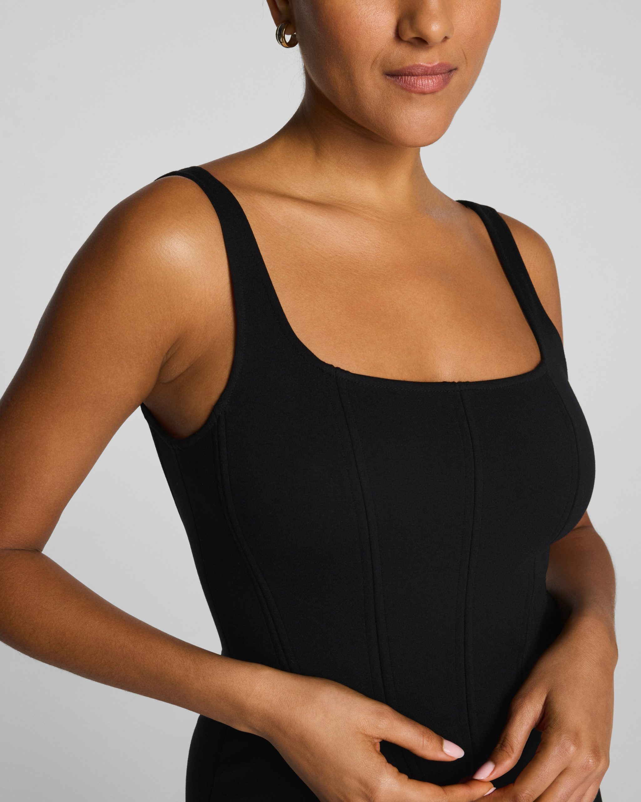 SPANXshape? Ponte Fit and Flare Midi Dress | Classic Black - Image 4