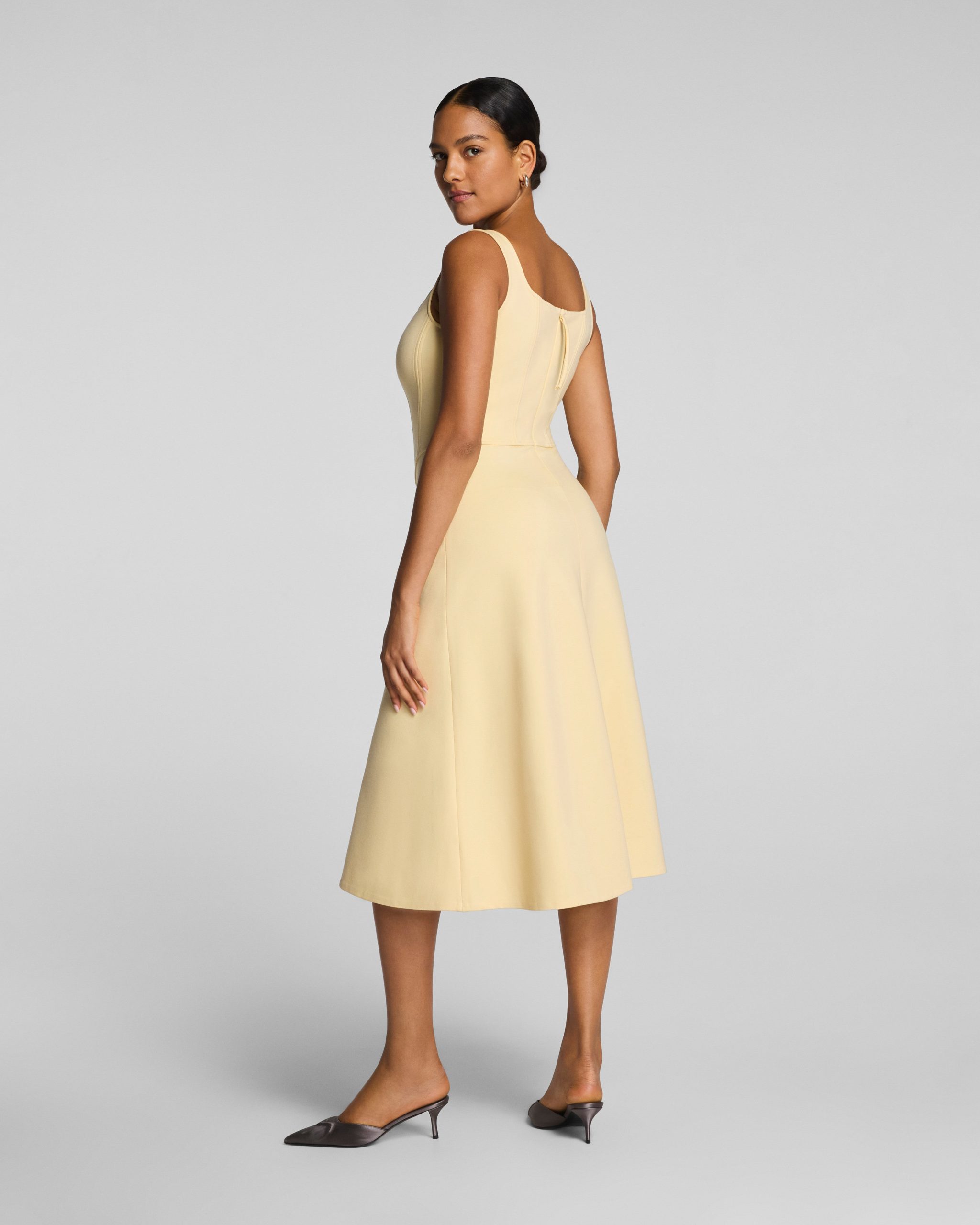 SPANXshape? Ponte Fit and Flare Midi Dress | Sunbeam - Image 2