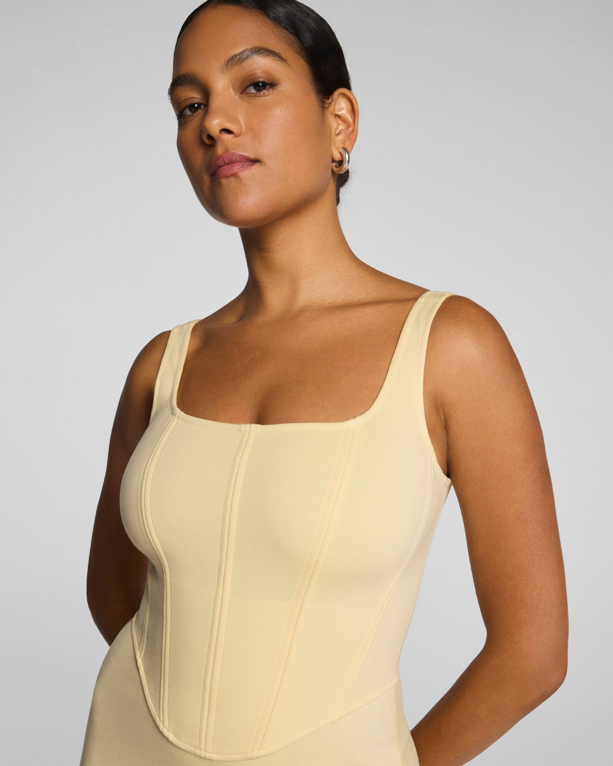 SPANXshape? Ponte Fit and Flare Midi Dress | Sunbeam - Image 4