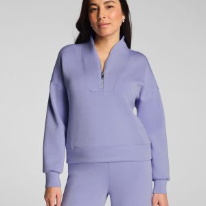 SPANX AirEssentials? Shawl Collar Half Zip | Anemone