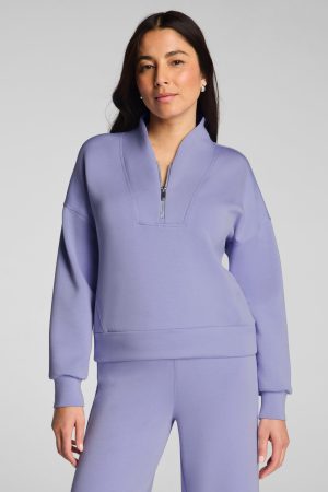 SPANX AirEssentials? Shawl Collar Half Zip | Anemone