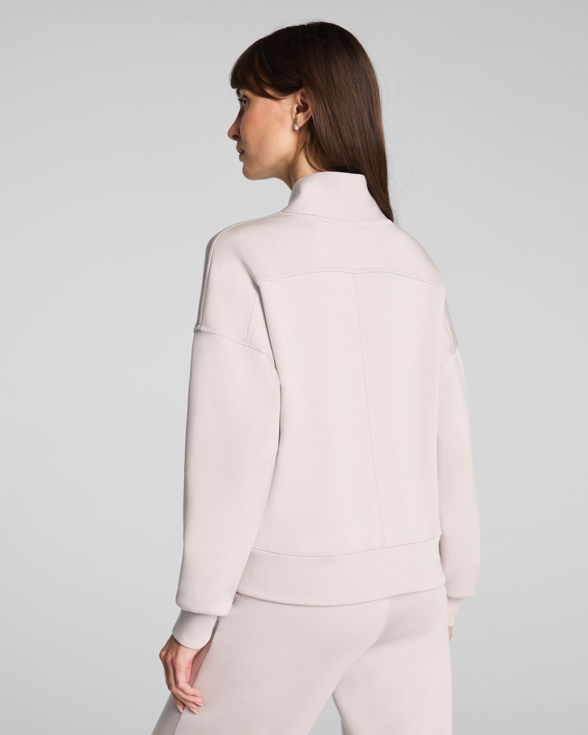 SPANX AirEssentials? Shawl Collar Half Zip | French Grey - Image 2