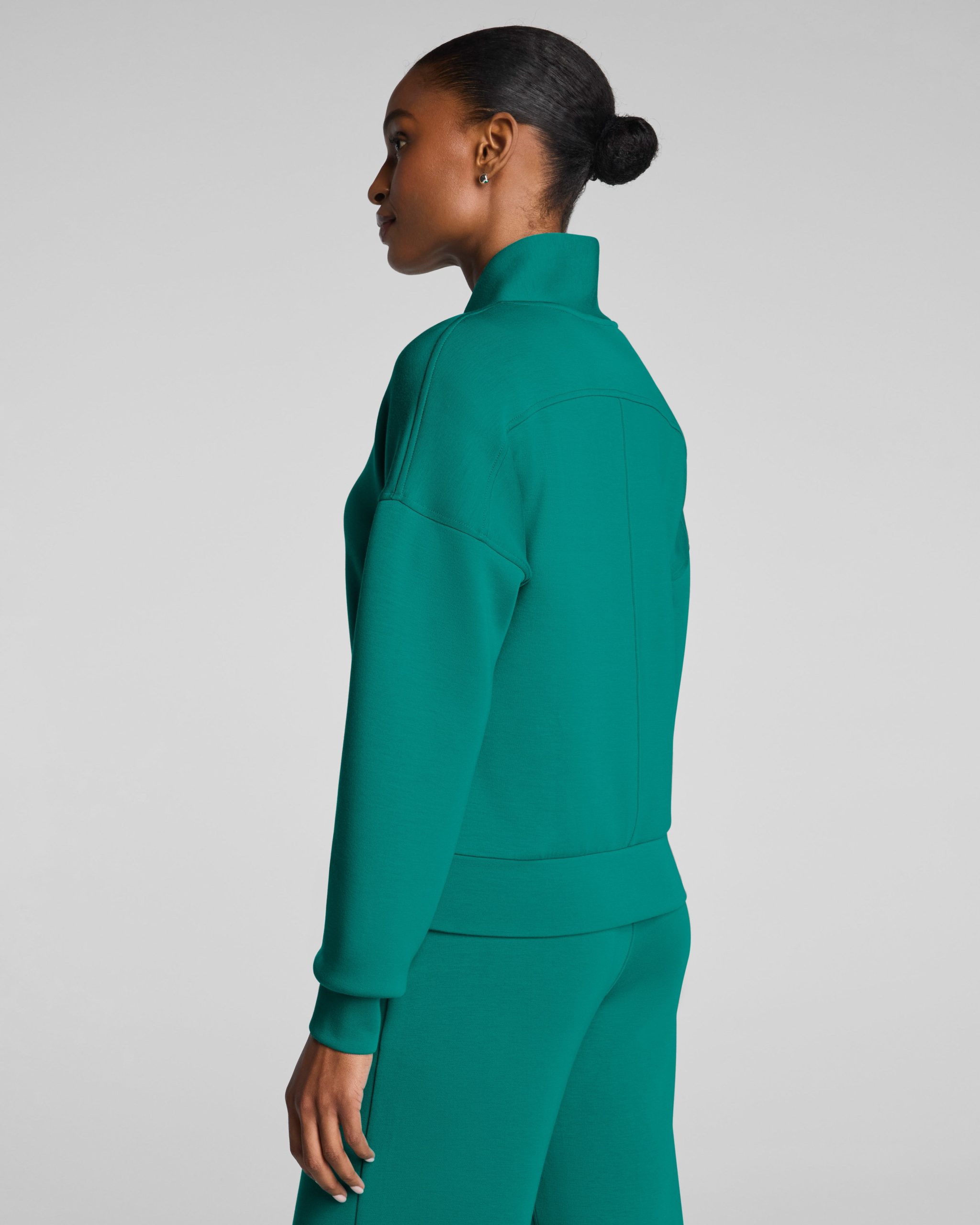SPANX AirEssentials? Shawl Collar Half Zip | Jade - Image 2