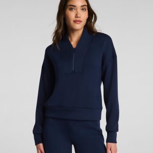 SPANX AirEssentials? Shawl Collar Half Zip | Timeless Navy