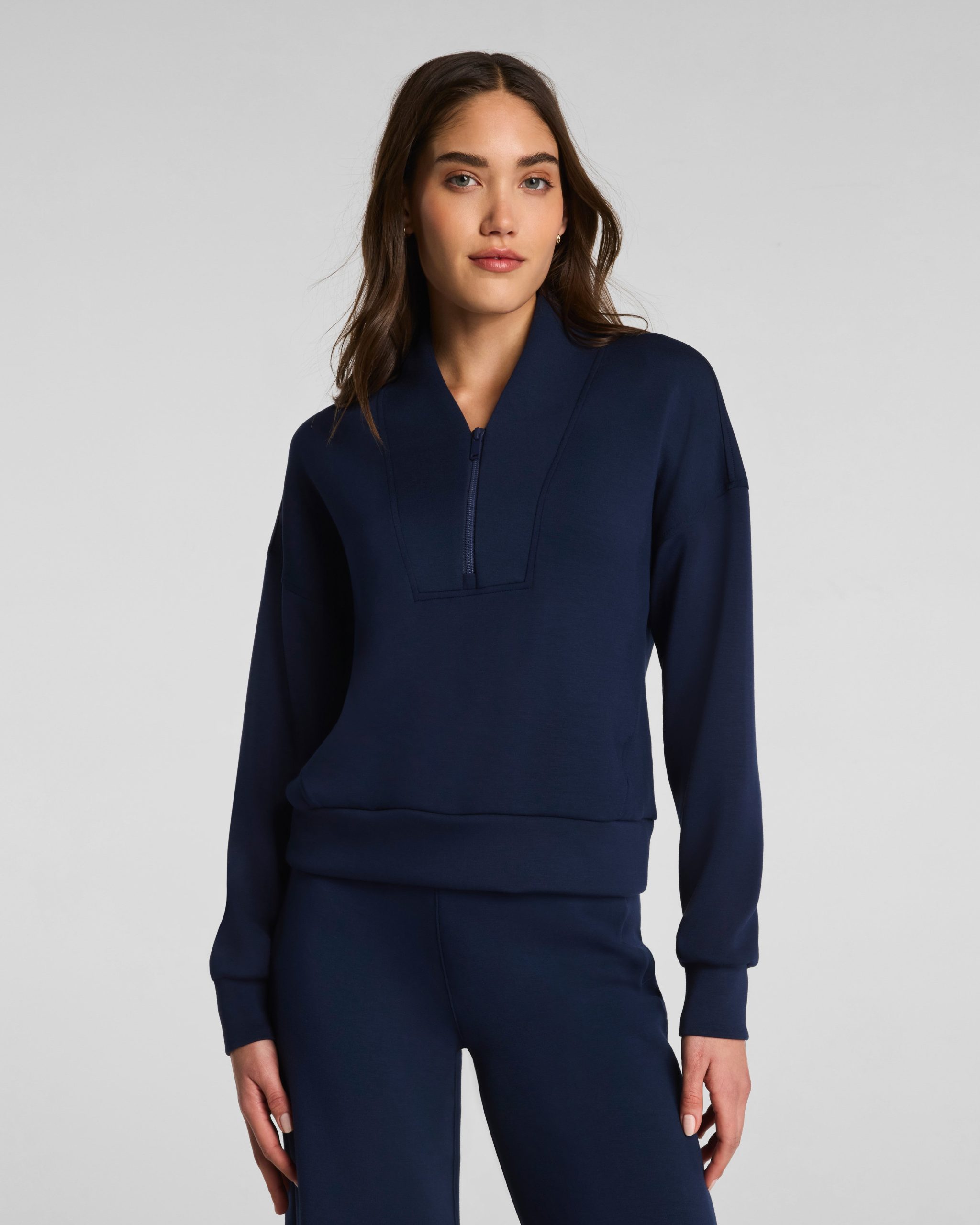 SPANX AirEssentials? Shawl Collar Half Zip | Timeless Navy