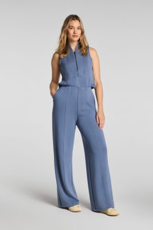 SPANX AirEssentials? Shawl Collar Half Zip Jumpsuit | Rain