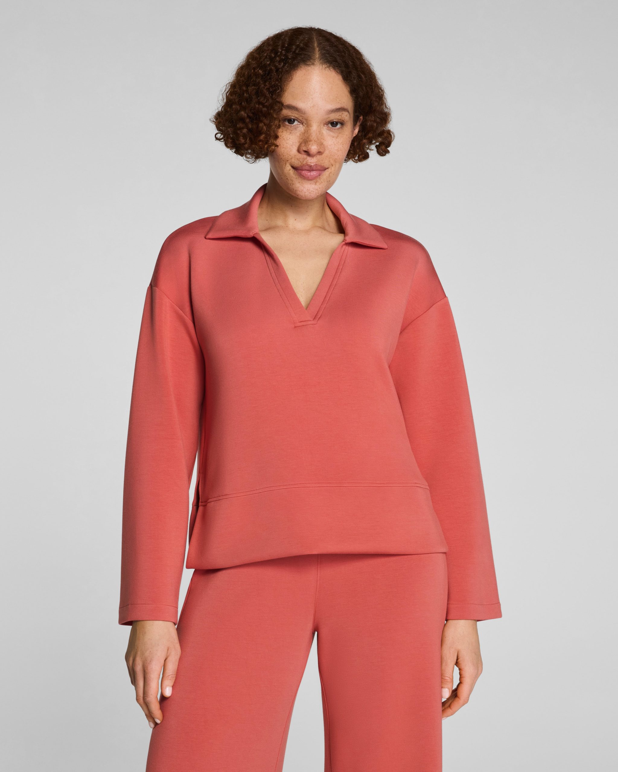 SPANX AirEssentials? Long Sleeve Polo Top