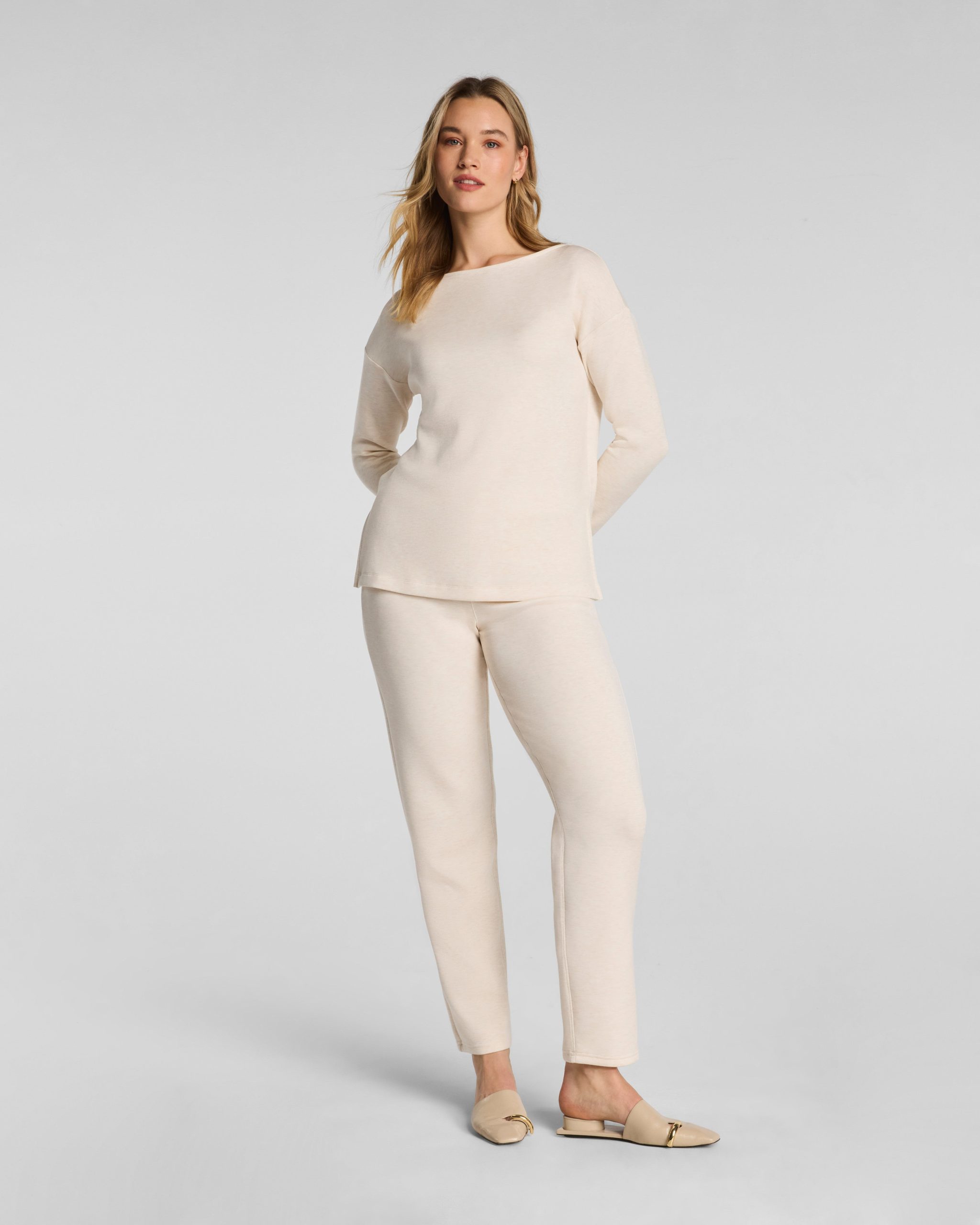 SPANX AirEssentials? Boatneck Tunic | Oatmeal Heather - Image 4