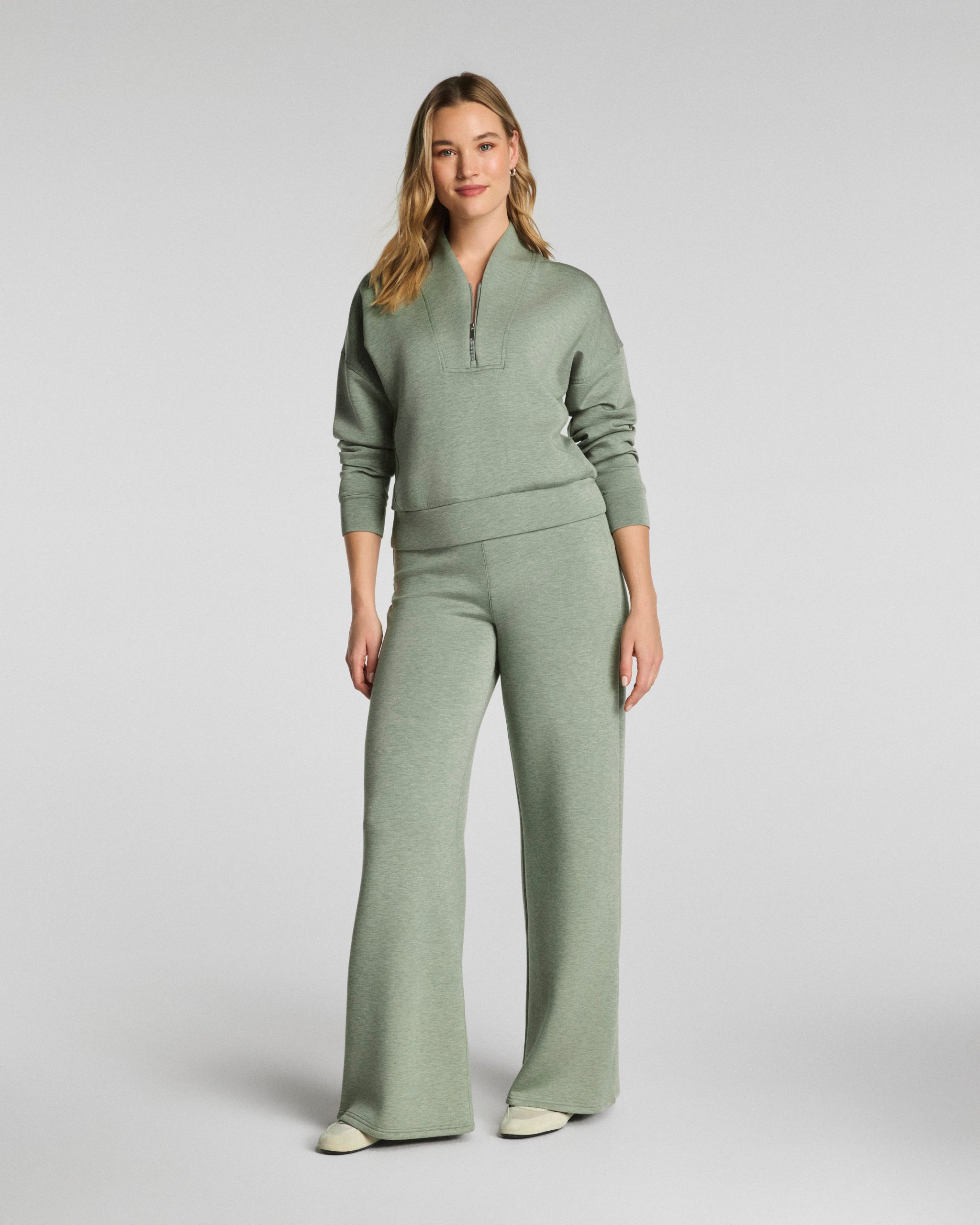 SPANX AirEssentials? Wide Leg Pant | Sage Brush Heather